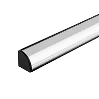Профиль угловой LR49-MBL 16*16*2000 алюминиевый для светодиодной ленты в комплекте с матовым экраном, 2 заглушки и 2 крепежа, черный — купить оптом и в розницу в интернет магазине GTV-Meridian.